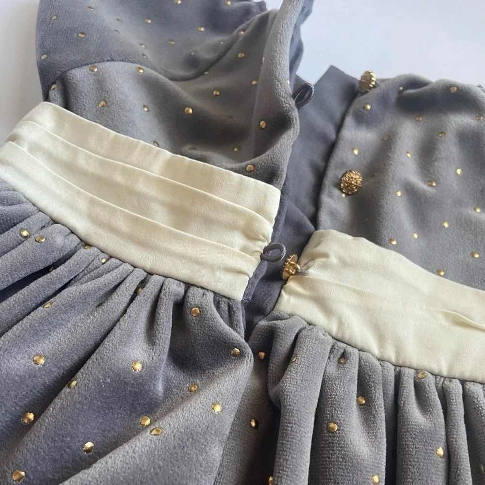 Max Studio Gray Velour Party Dress